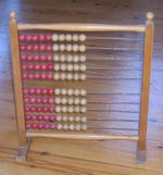 School abacus used in Danish elementary school.  Early 20th century.