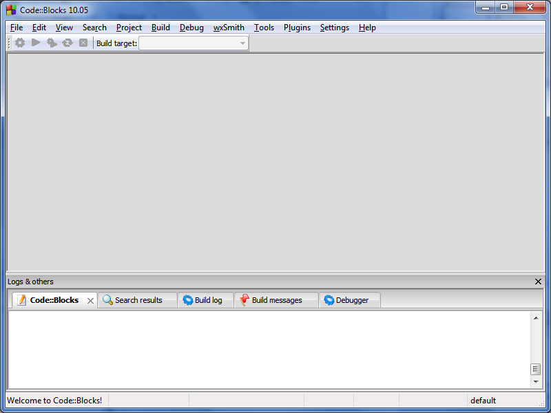 Code::Blocks minimalno sučelje