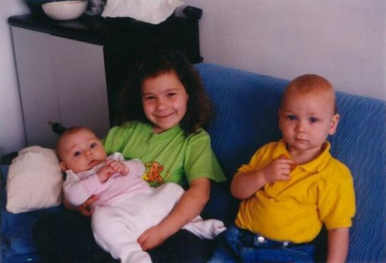 Marta, Dominik i Jelena kad su bili mali
